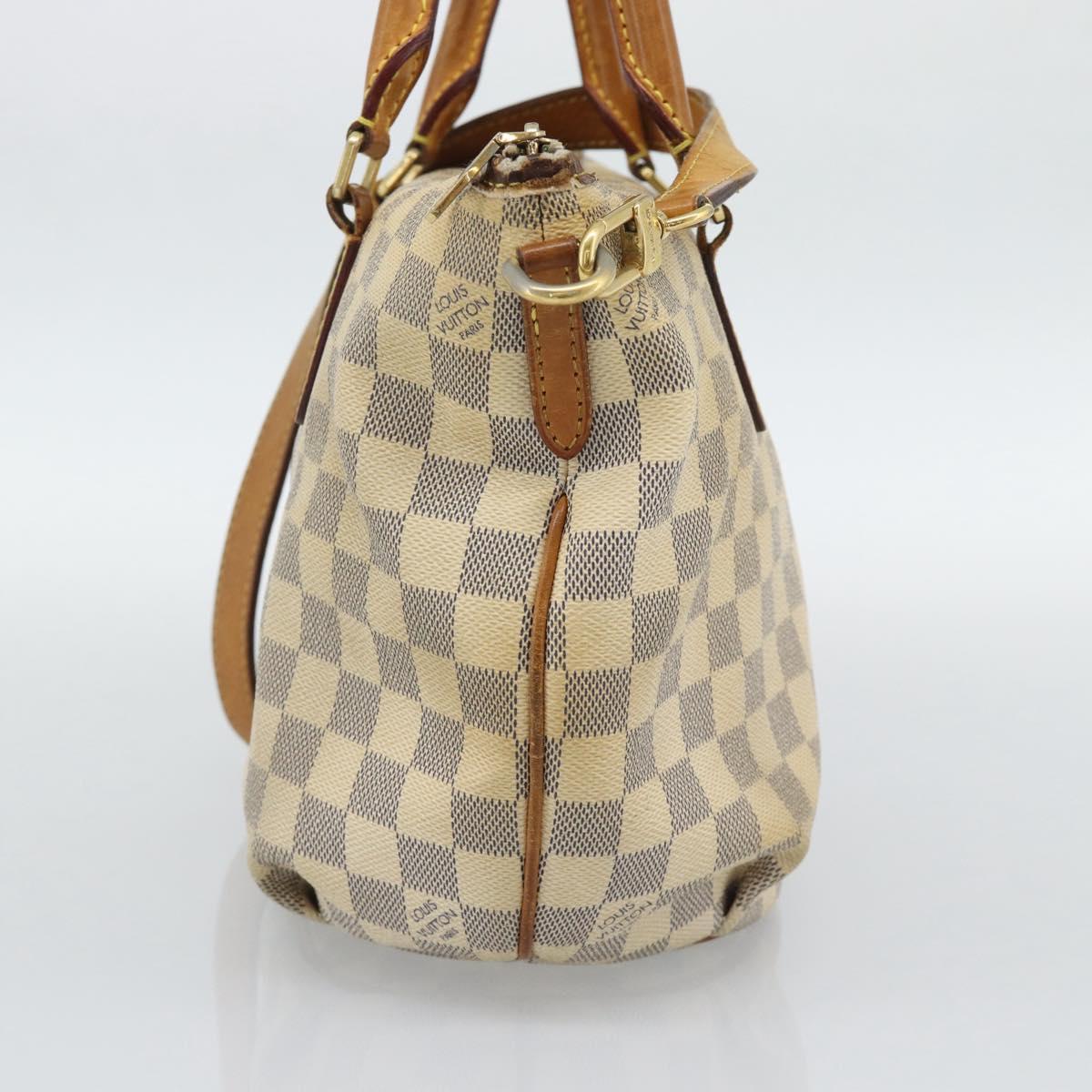 LOUIS VUITTON Damier Azur Riviera PM Tote Bag N48250 LV Auth 196179