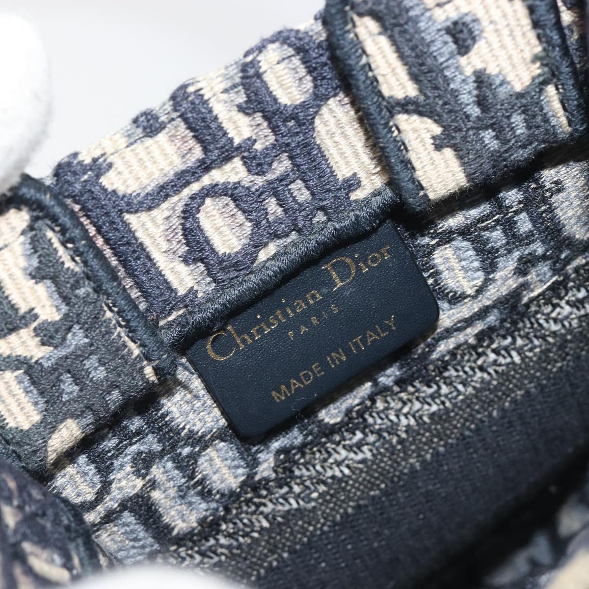 Christian Dior Trotter Book Tote Mini Vertical Phone Bag Navy Auth 196183A