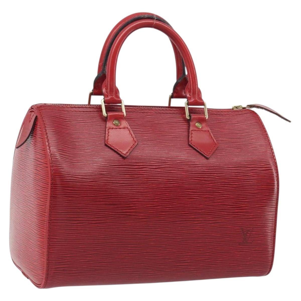 LOUIS VUITTON Epi Speedy 25 Hand Bag Castilian Red M43017 LV Auth 196189A