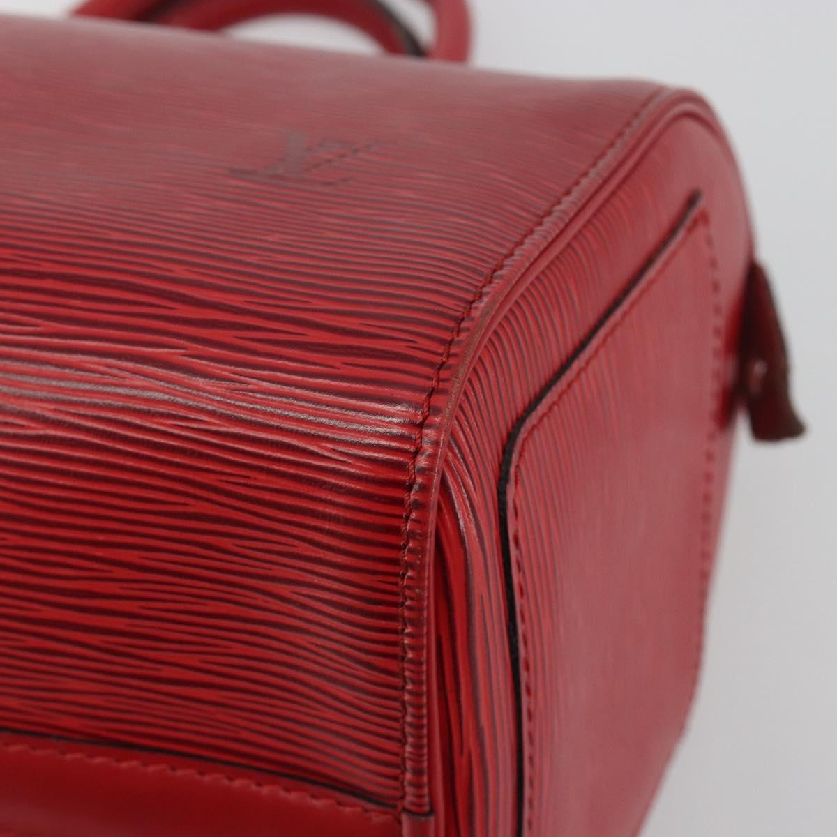LOUIS VUITTON Epi Speedy 25 Hand Bag Castilian Red M43017 LV Auth 196189A