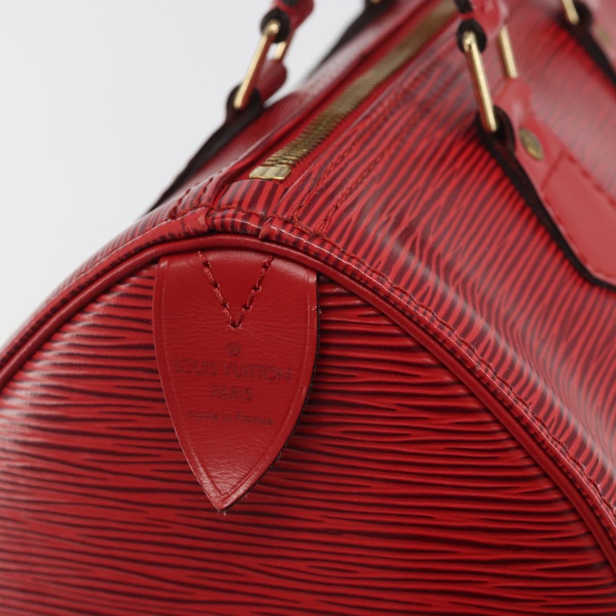 LOUIS VUITTON Epi Speedy 25 Hand Bag Castilian Red M43017 LV Auth 196189A