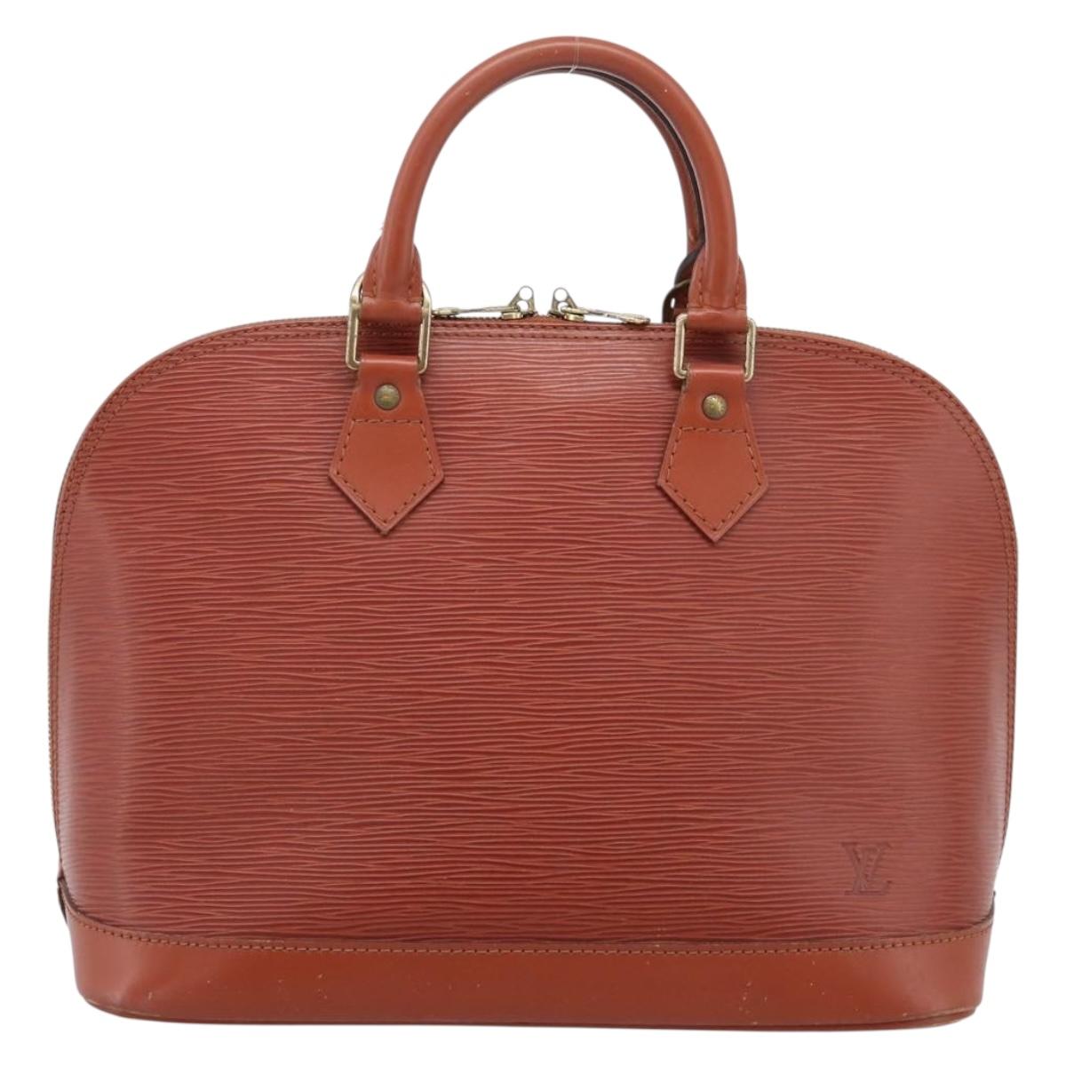 LOUIS VUITTON Epi Alma Hand Bag Brown M52143 LV Auth 196190