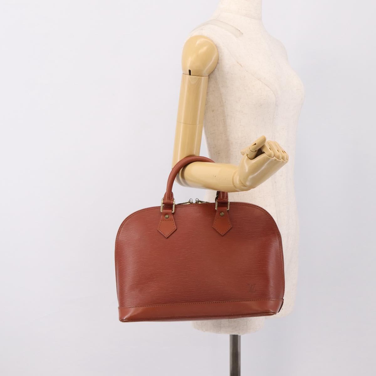 LOUIS VUITTON Epi Alma Hand Bag Brown M52143 LV Auth 196190