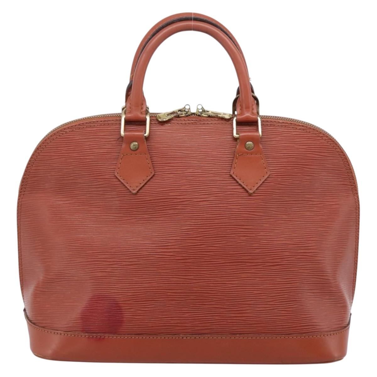 LOUIS VUITTON Epi Alma Hand Bag Brown M52143 LV Auth 196190