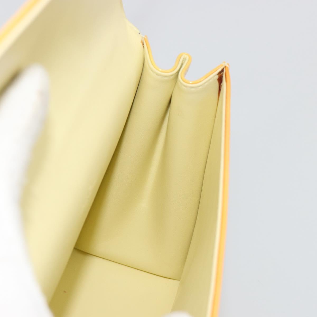 LOUIS VUITTON Monogram Vernis Spring Street Lime Yellow M91068 LV Auth 196196