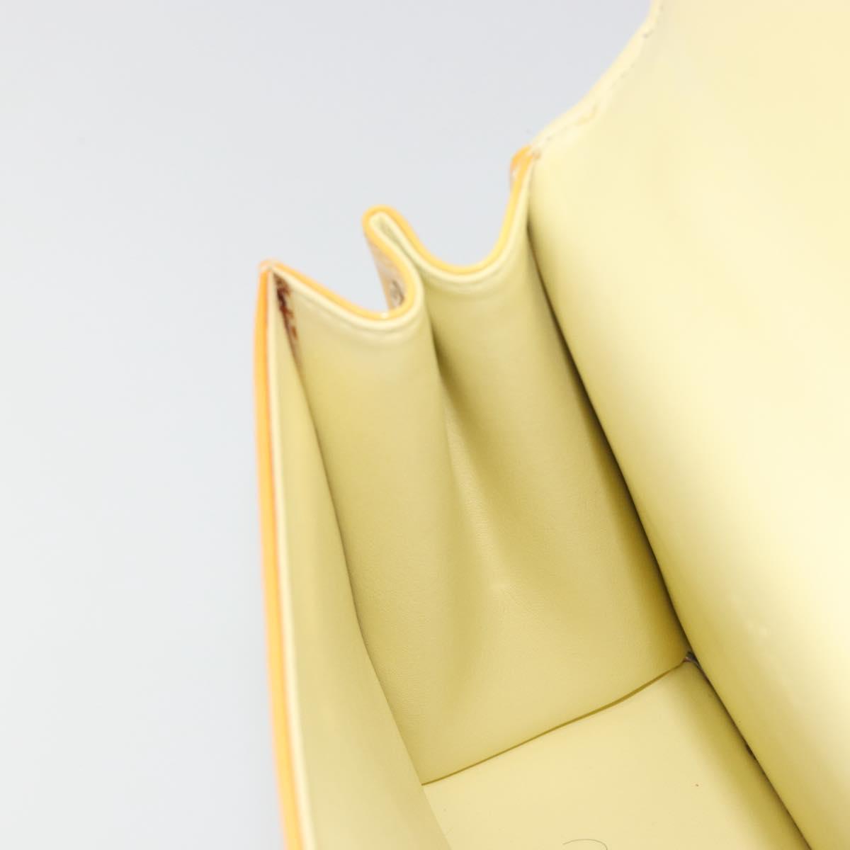 LOUIS VUITTON Monogram Vernis Spring Street Lime Yellow M91068 LV Auth 196196