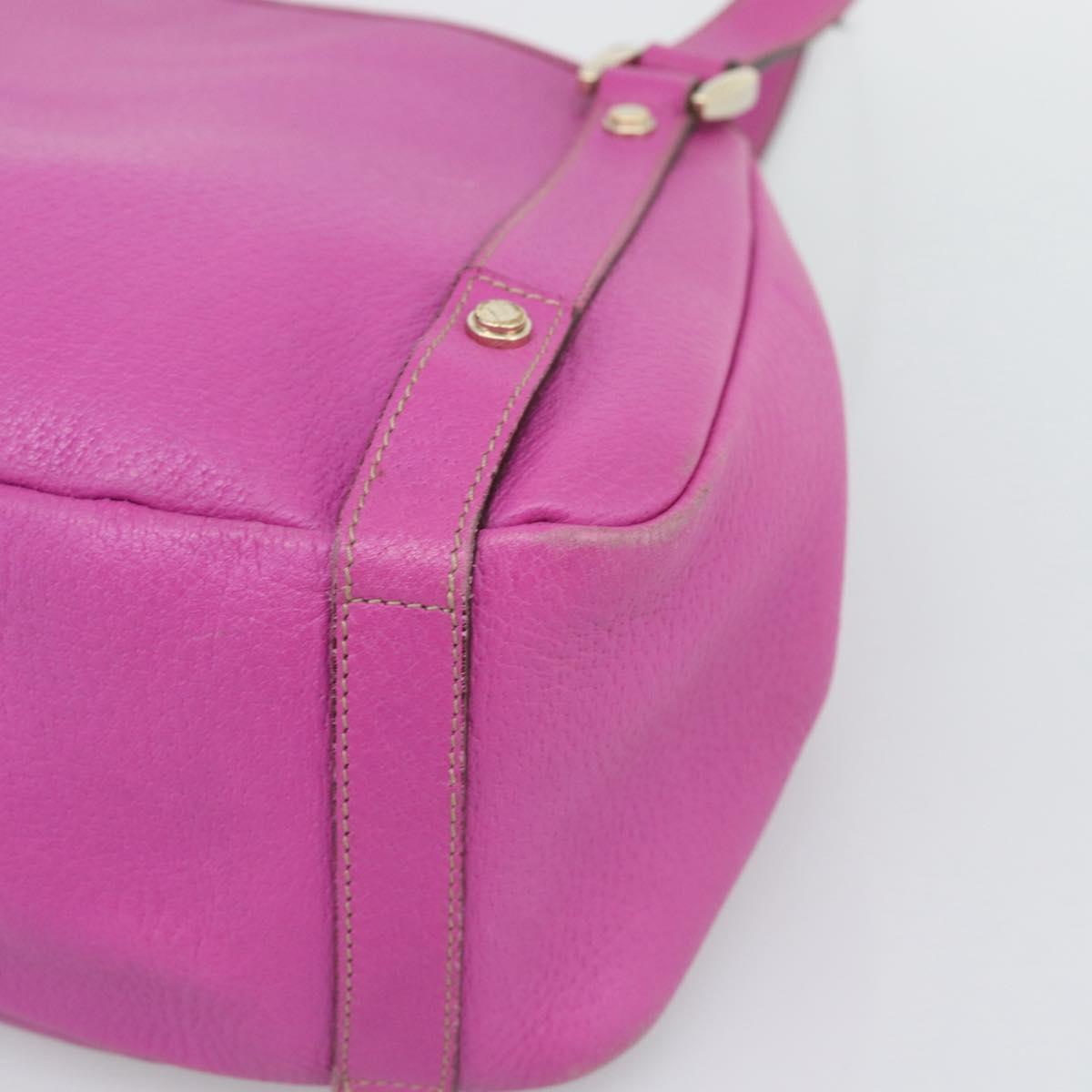 GUCCI Abby Sookie Tote Bag Leather Pink Gold Tone 130736 Auth 196200