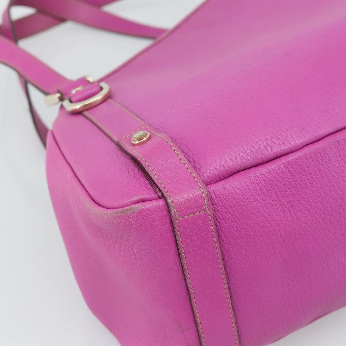 GUCCI Abby Sookie Tote Bag Leather Pink Gold Tone 130736 Auth 196200