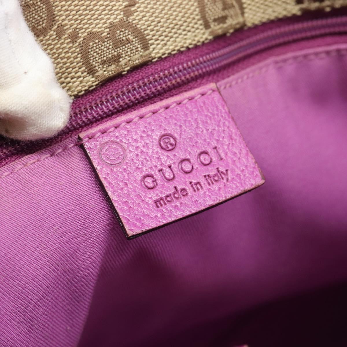 GUCCI Abby Sookie Tote Bag Leather Pink Gold Tone 130736 Auth 196200
