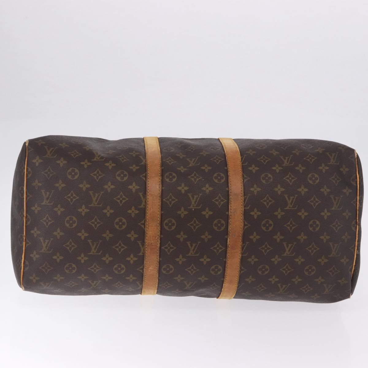 LOUIS VUITTON Monogram Keepall 55 Boston Bag M41424 LV Auth 196206