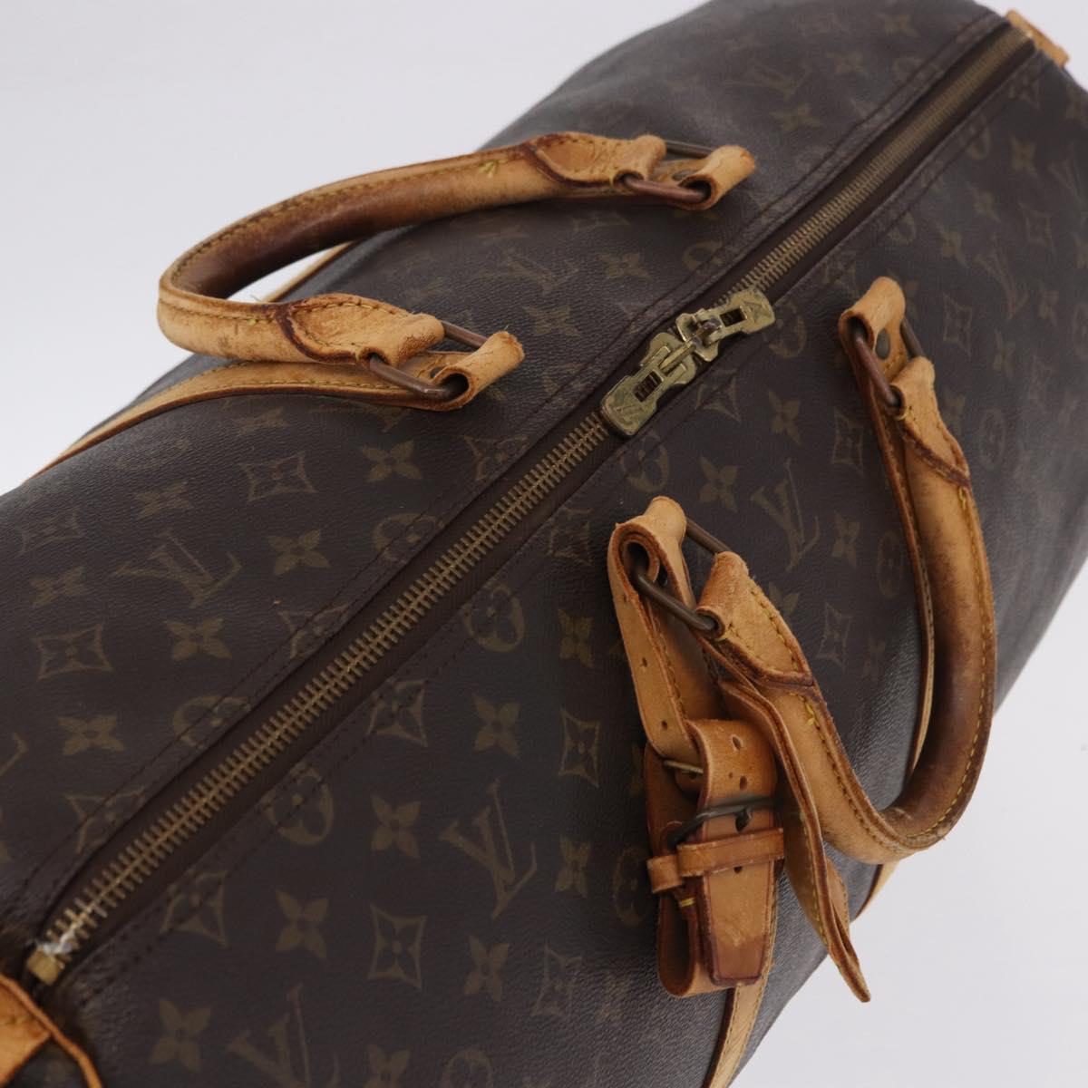 LOUIS VUITTON Monogram Keepall 55 Boston Bag M41424 LV Auth 196206