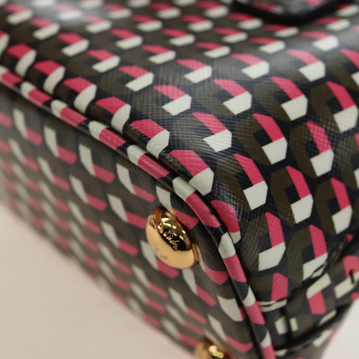 PRADA Saffiano Hand Bag 2way Multicolor Auth 196210V