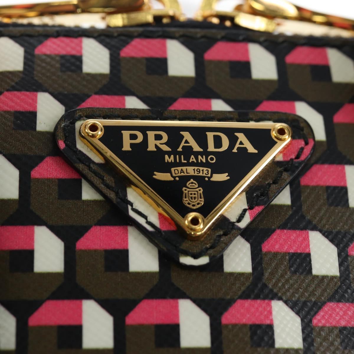 PRADA Saffiano Hand Bag 2way Multicolor Auth 196210V