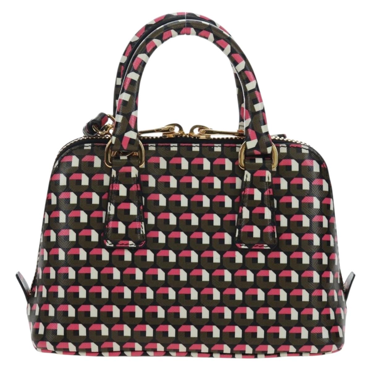PRADA Saffiano Hand Bag 2way Multicolor Auth 196210V