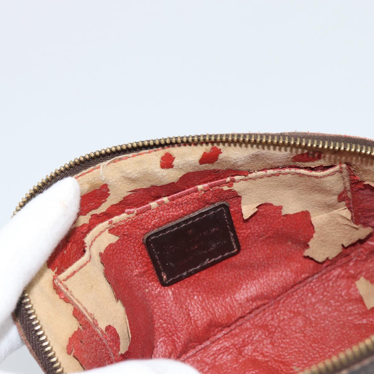 LOUIS VUITTON Damier Ebene Pochette Cosmetic PM Pouch N47516 LV Auth 196212
