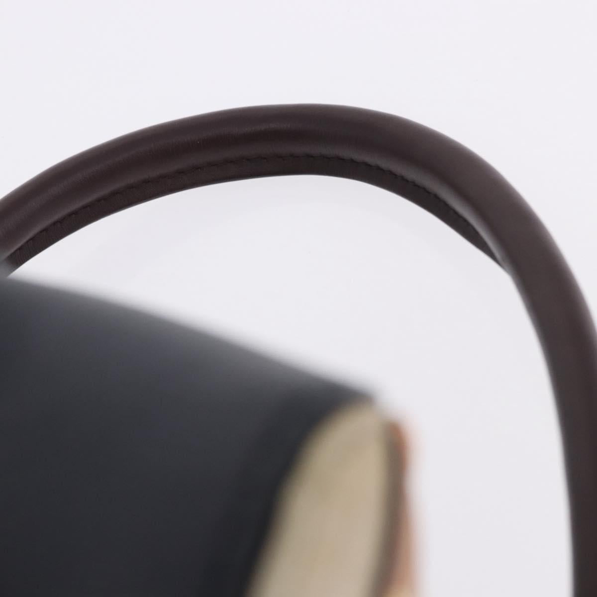LOUIS VUITTON Trompe l'oeil Hand Bag Leather Navy Silver M52350 LV Auth 196213