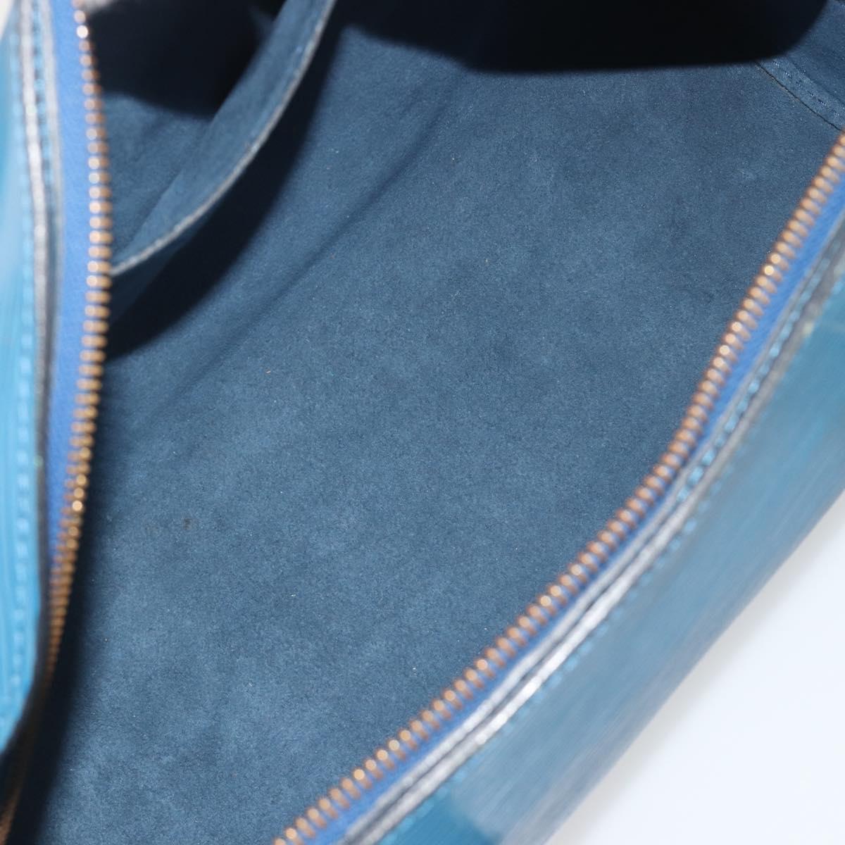 LOUIS VUITTON Epi Soufflot Hand Bag Blue M52225 LV Auth 196215