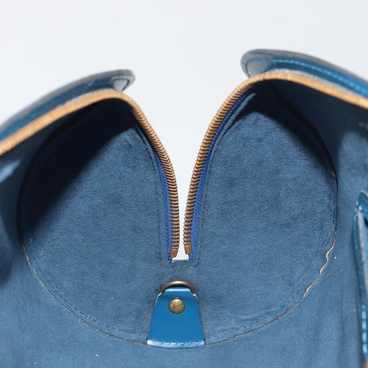 LOUIS VUITTON Epi Soufflot Hand Bag Blue M52225 LV Auth 196215