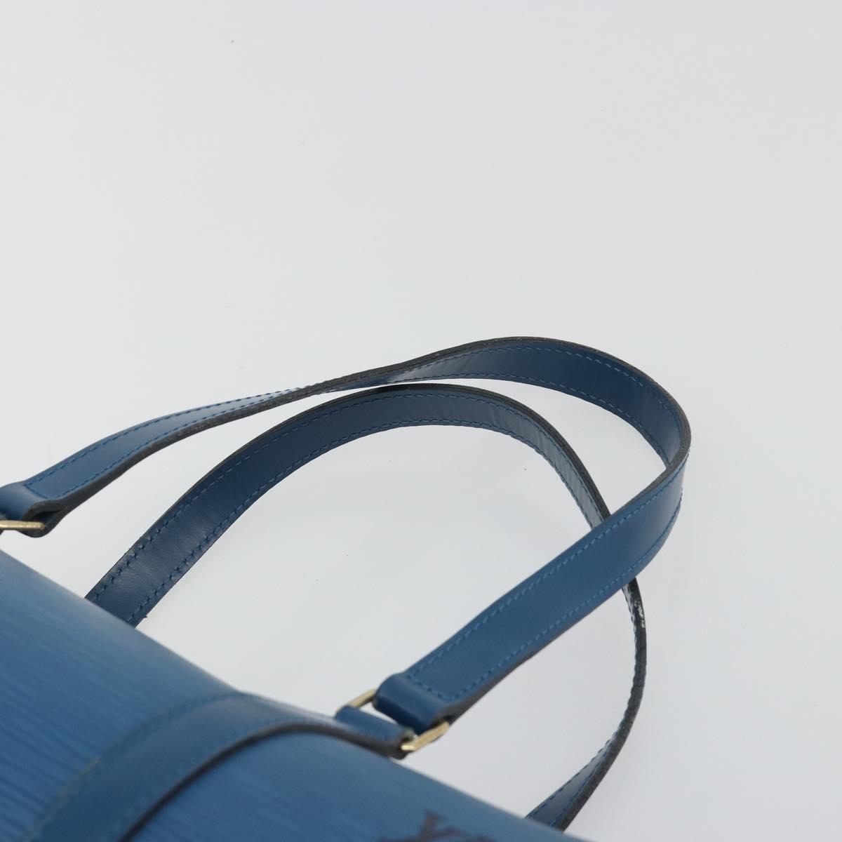 LOUIS VUITTON Epi Soufflot Hand Bag Blue M52225 LV Auth 196215