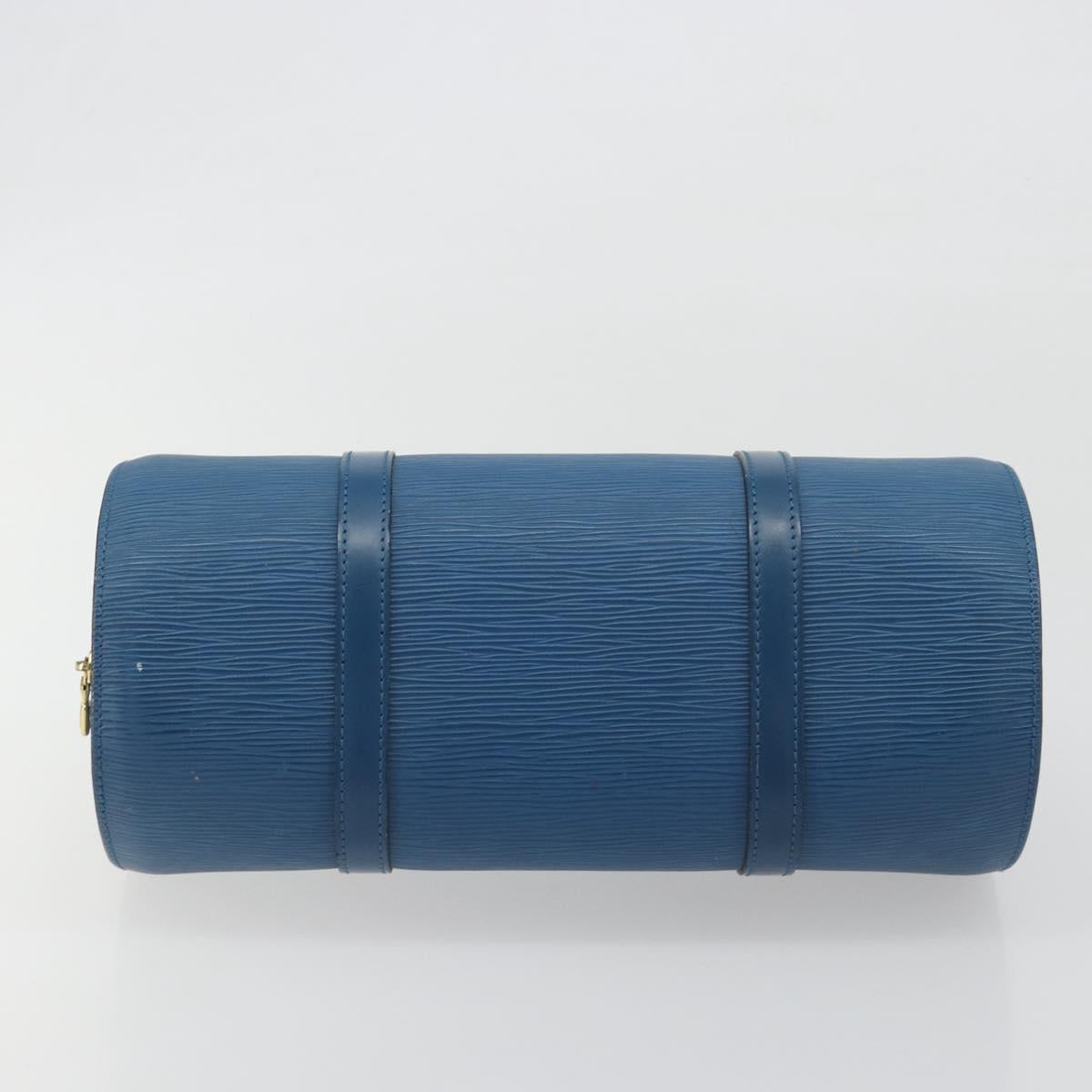 LOUIS VUITTON Epi Soufflot Hand Bag Blue M52225 LV Auth 196215