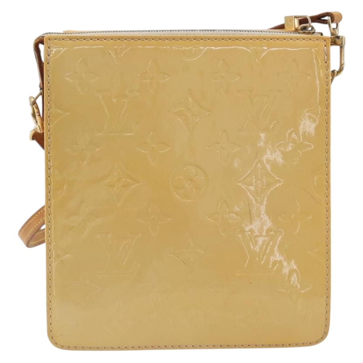 LOUIS VUITTON Monogram Vernis Motto Pouch Marshmallow Pink M91312 LV Auth 196217