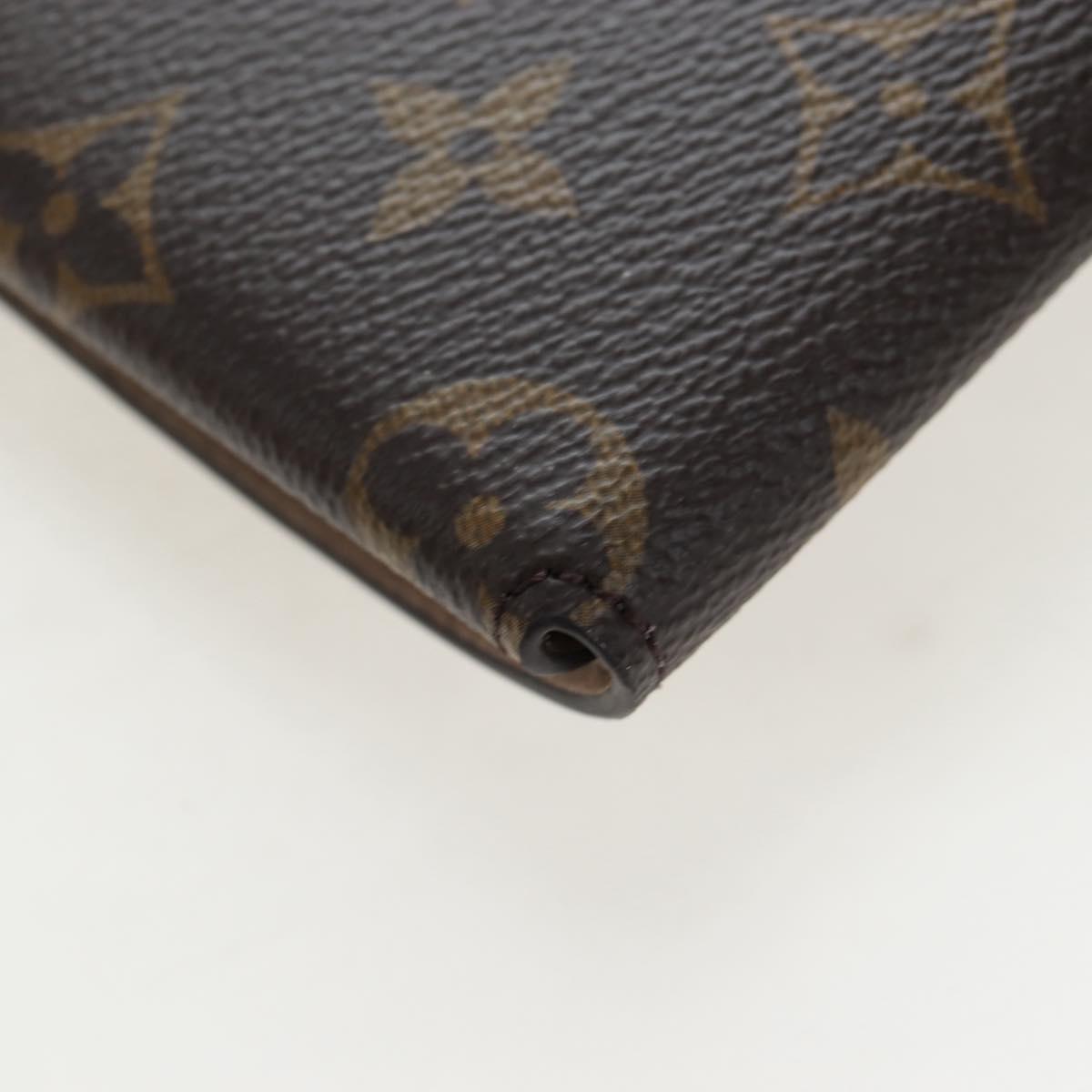 LOUIS VUITTON Monogram Lip & Eye Brush Set Pouch LBC001 LV Auth 196218V