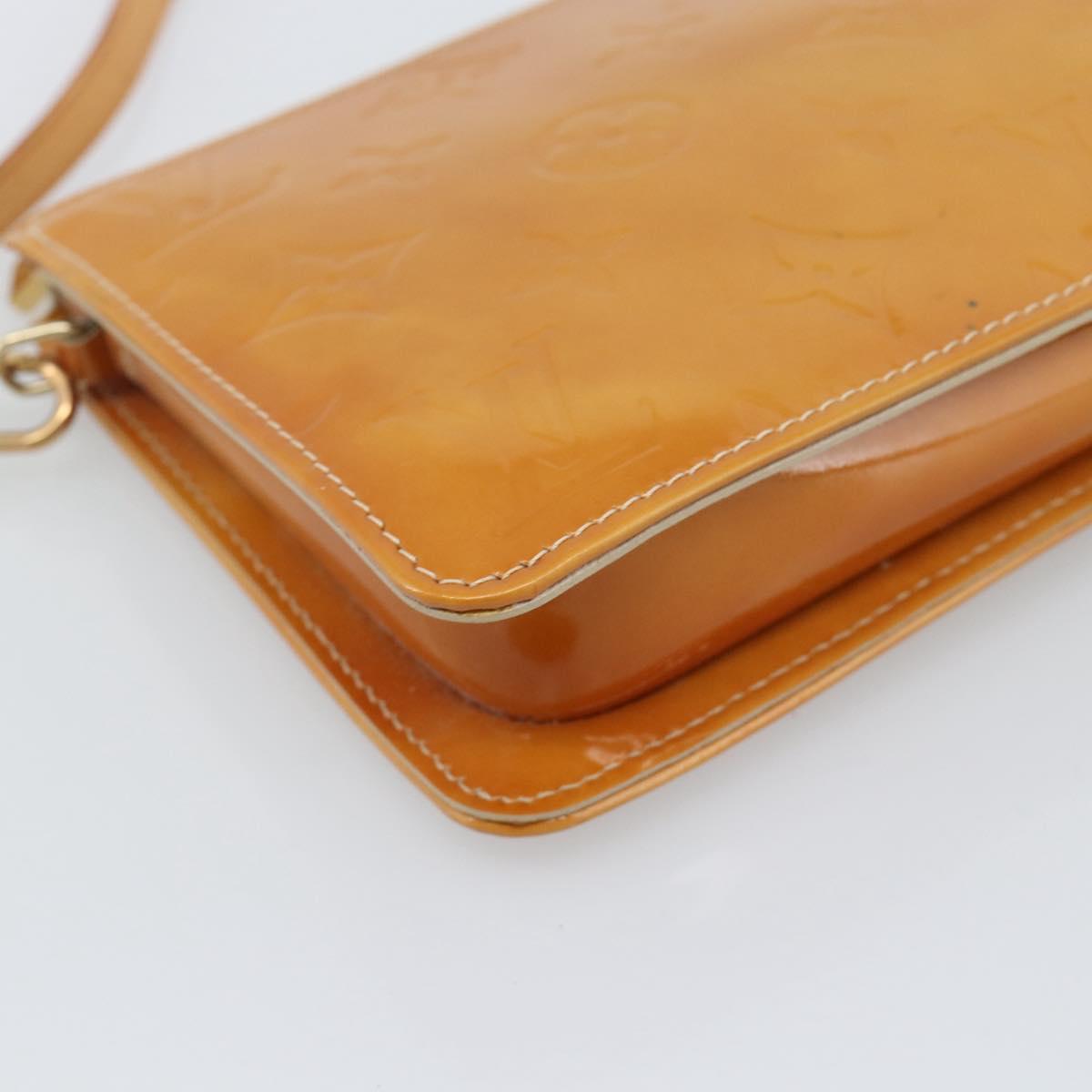 LOUIS VUITTON Monogram Vernis Lexington Accessory Pouch Beige M91010 Auth 196220
