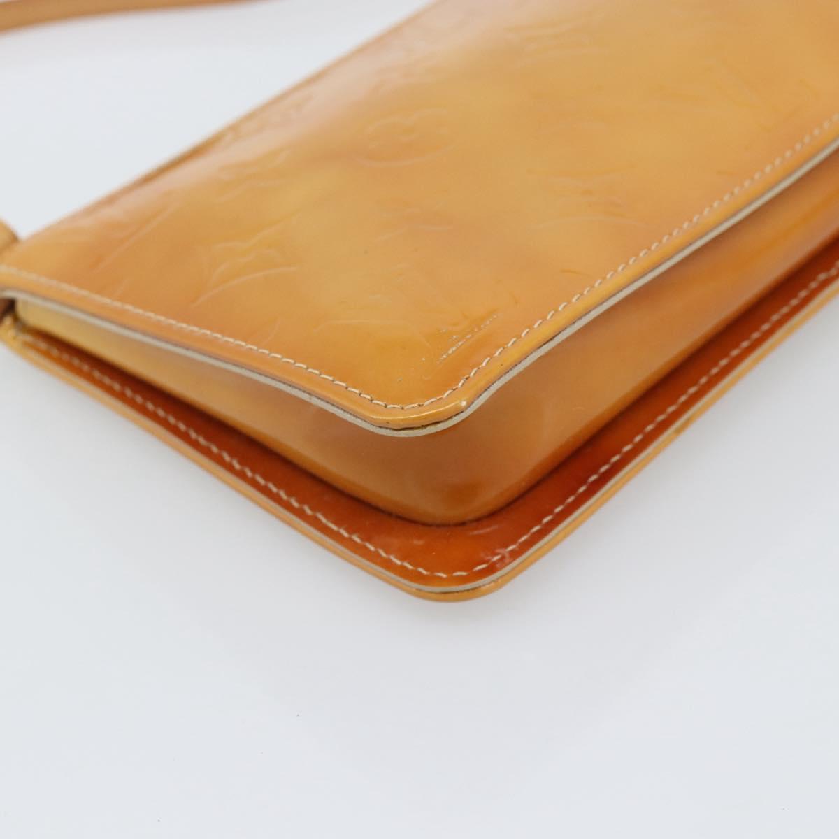 LOUIS VUITTON Monogram Vernis Lexington Accessory Pouch Beige M91010 Auth 196220