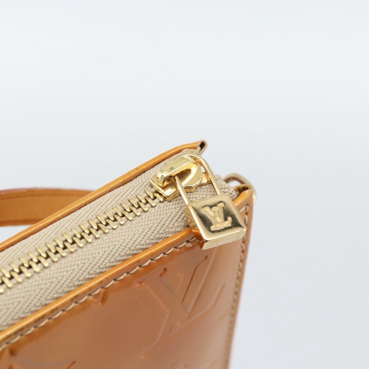 LOUIS VUITTON Monogram Vernis Lexington Accessory Pouch Beige M91010 Auth 196220