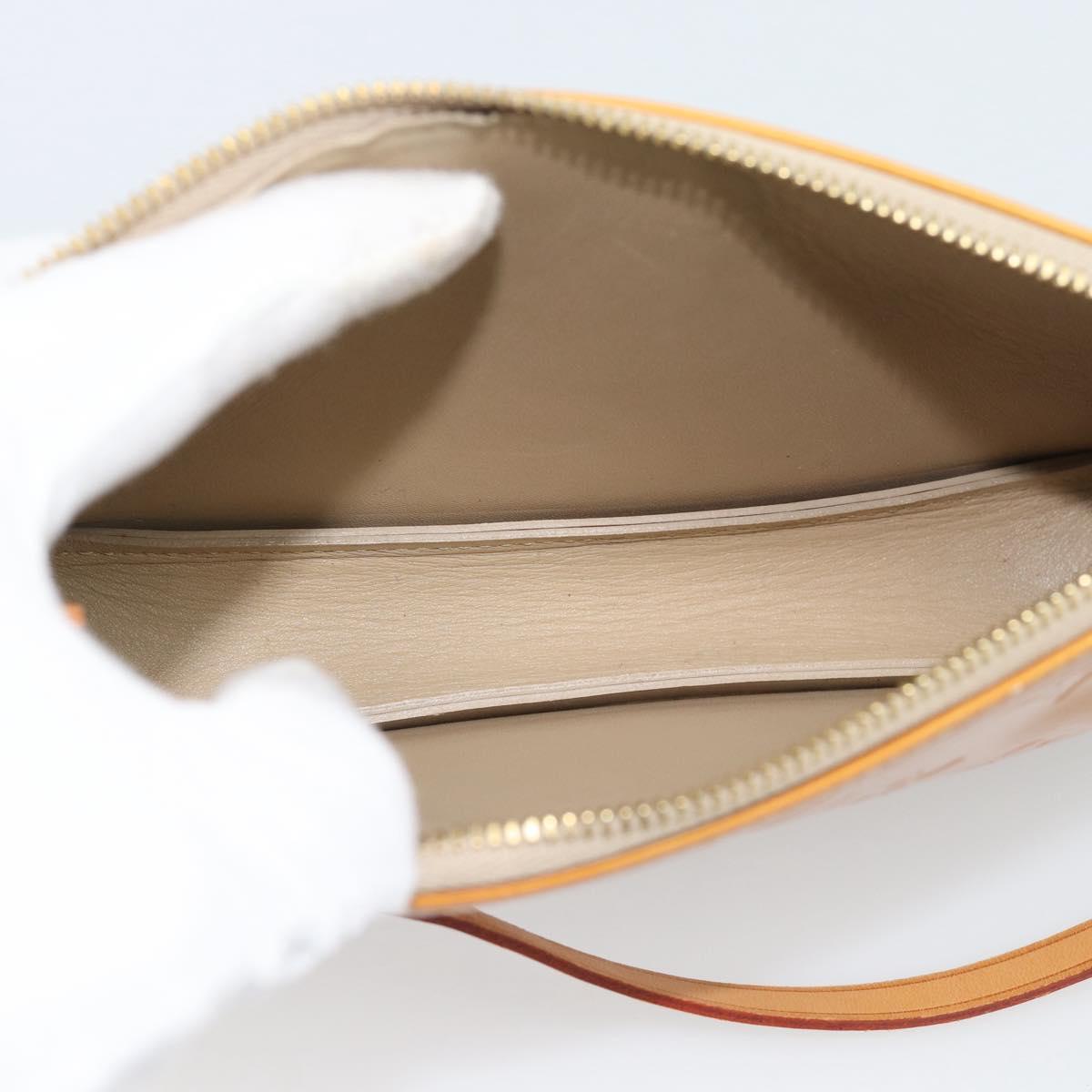 LOUIS VUITTON Monogram Vernis Lexington Accessory Pouch Beige M91010 Auth 196220
