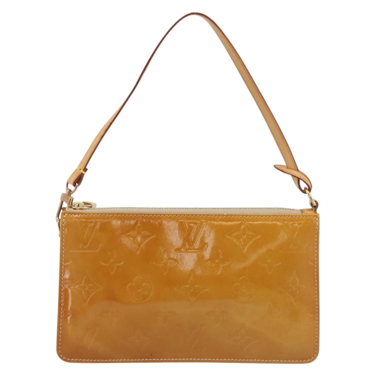 LOUIS VUITTON Monogram Vernis Lexington Accessory Pouch Beige M91010 Auth 196220