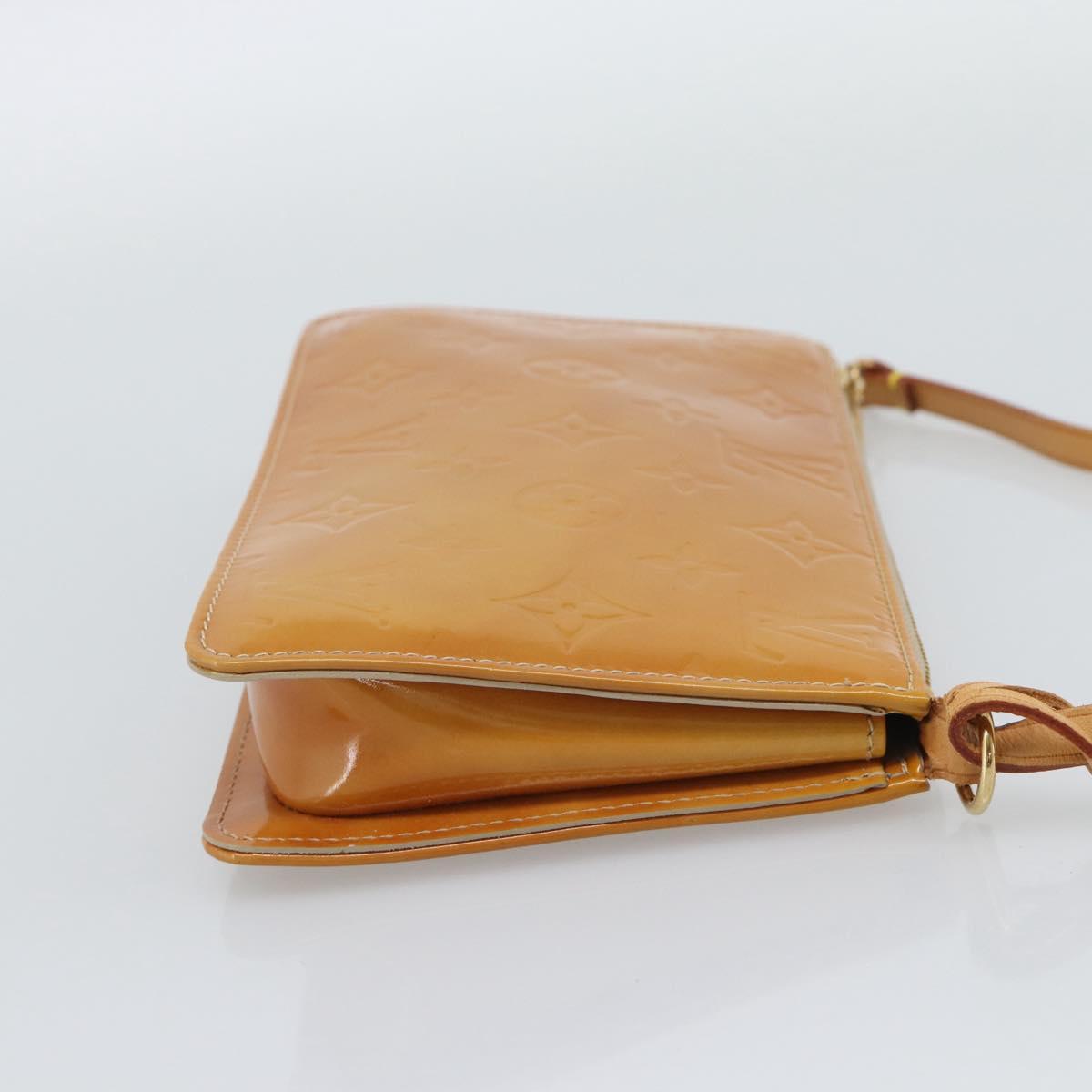LOUIS VUITTON Monogram Vernis Lexington Accessory Pouch Beige M91010 Auth 196220