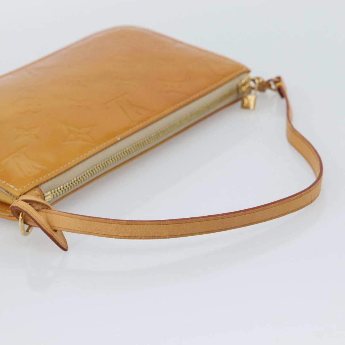 LOUIS VUITTON Monogram Vernis Lexington Accessory Pouch Beige M91010 Auth 196220