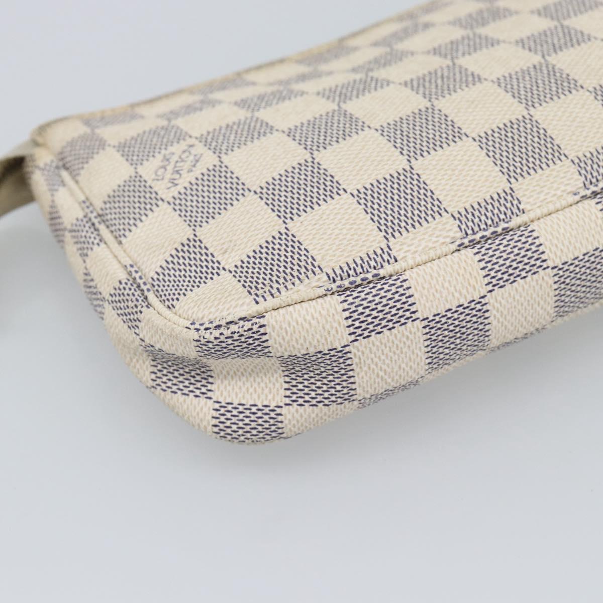 LOUIS VUITTON Damier Azur Pochette Accessoires Pouch N51986 LV Auth 196222