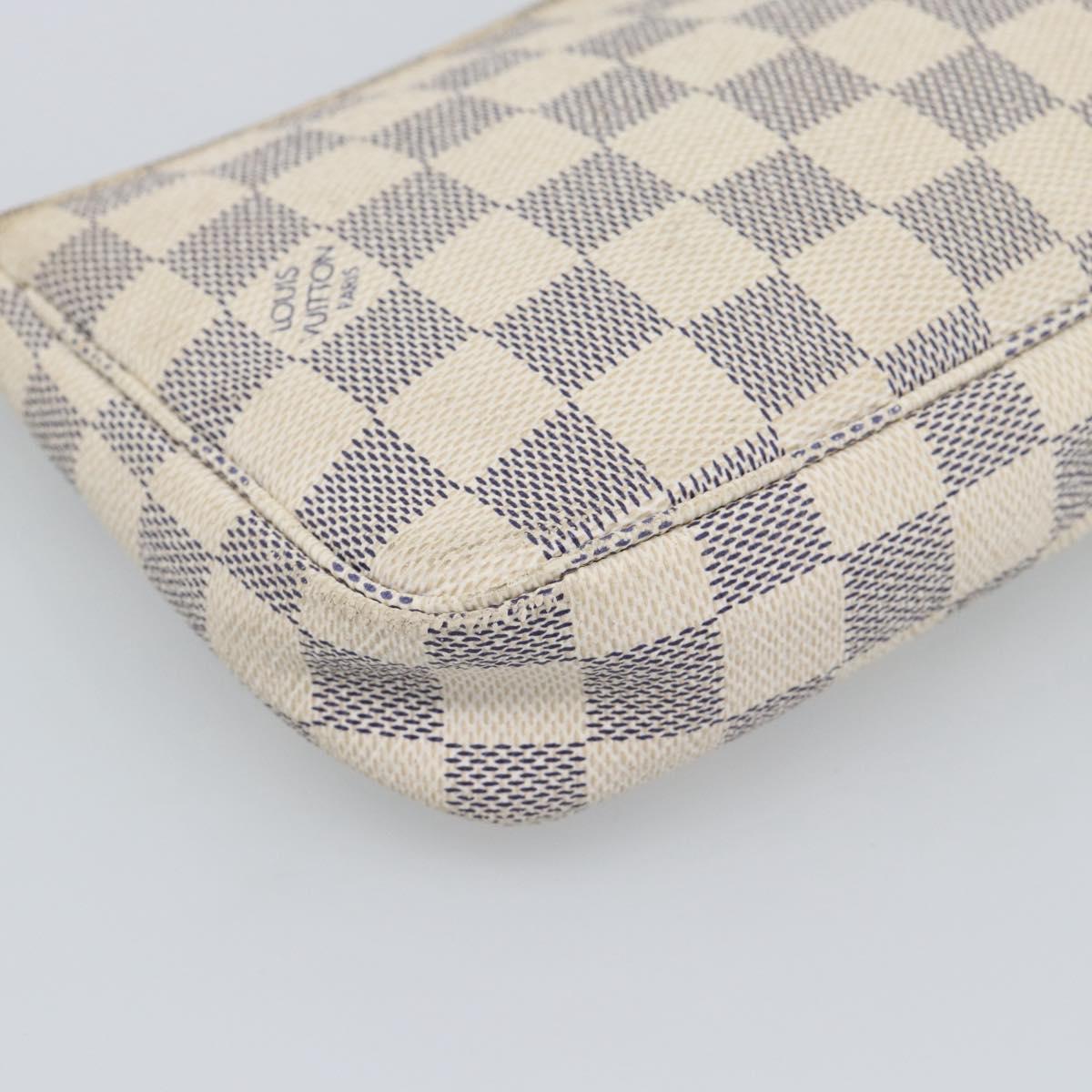 LOUIS VUITTON Damier Azur Pochette Accessoires Pouch N51986 LV Auth 196222