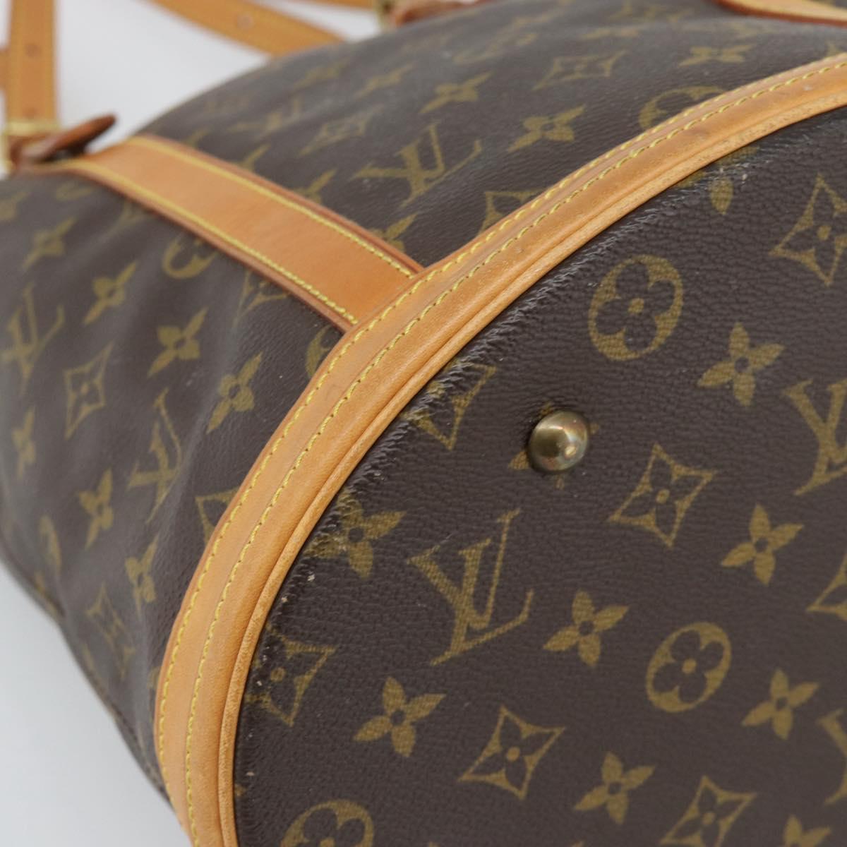 LOUIS VUITTON Monogram Bucket GM Shoulder Bag M42236 LV Auth 196223