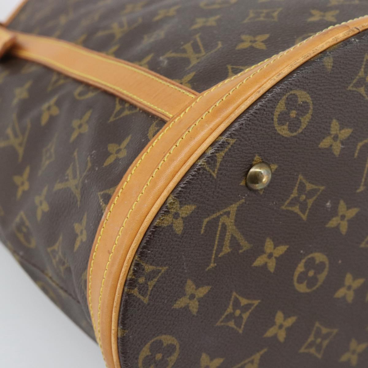 LOUIS VUITTON Monogram Bucket GM Shoulder Bag M42236 LV Auth 196223