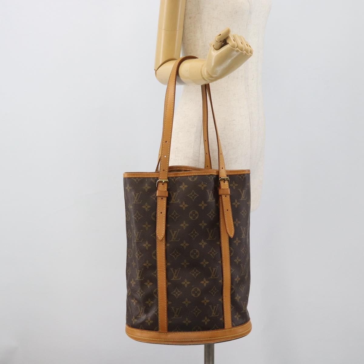 LOUIS VUITTON Monogram Bucket GM Shoulder Bag M42236 LV Auth 196223