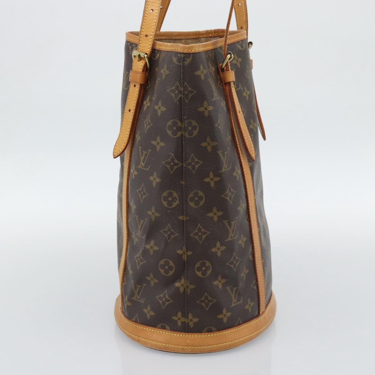 LOUIS VUITTON Monogram Bucket GM Shoulder Bag M42236 LV Auth 196223
