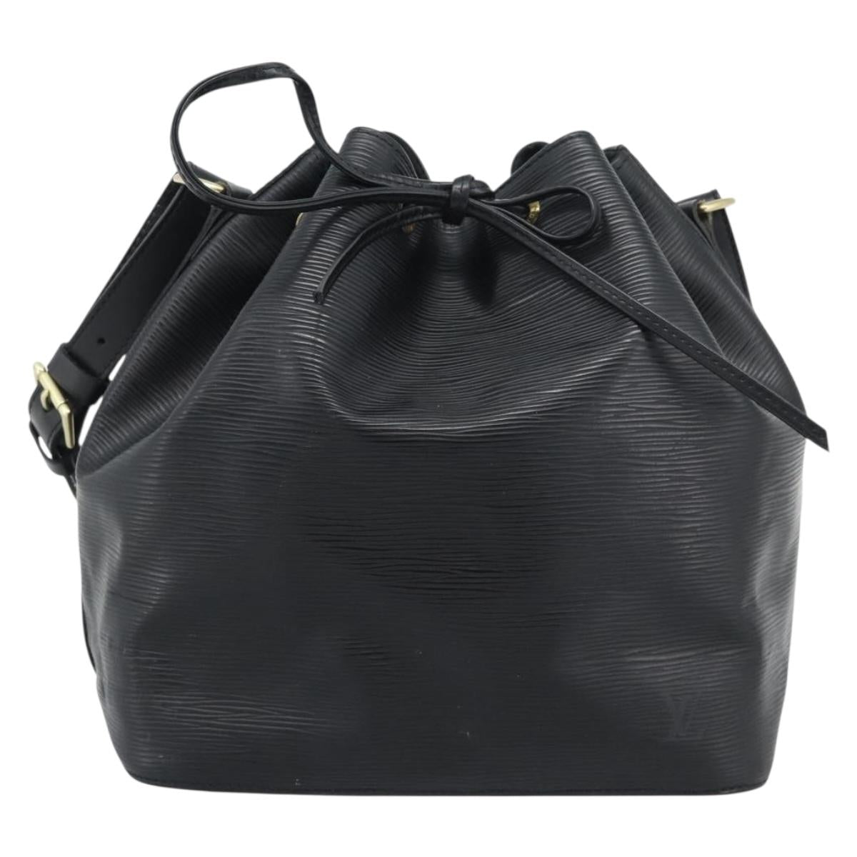 LOUIS VUITTON Epi Petit Noe Shoulder Bag Black M44102 LV Auth 196225