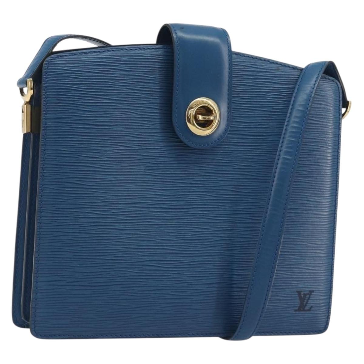 LOUIS VUITTON Epi Capuchin Shoulder Bag Blue M52345 LV Auth 196241