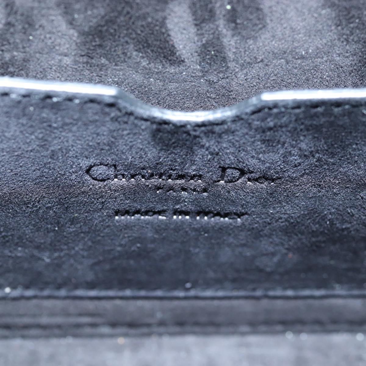 Christian Dior Lockbox Zodiac Bag Leather 2017 limited Black Gold Auth 196246M