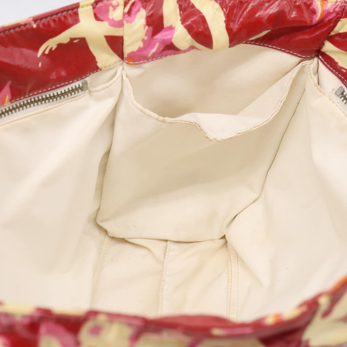 CHANEL High Summer Tote Bag PVC Canvas Red CC Auth 196247