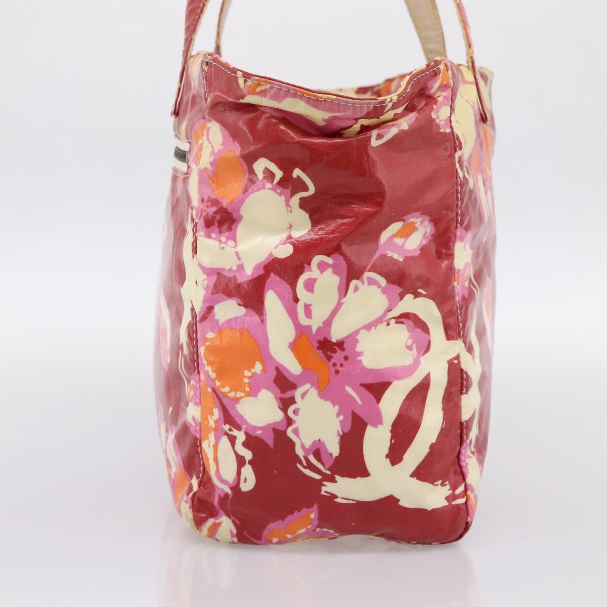 CHANEL High Summer Tote Bag PVC Canvas Red CC Auth 196247