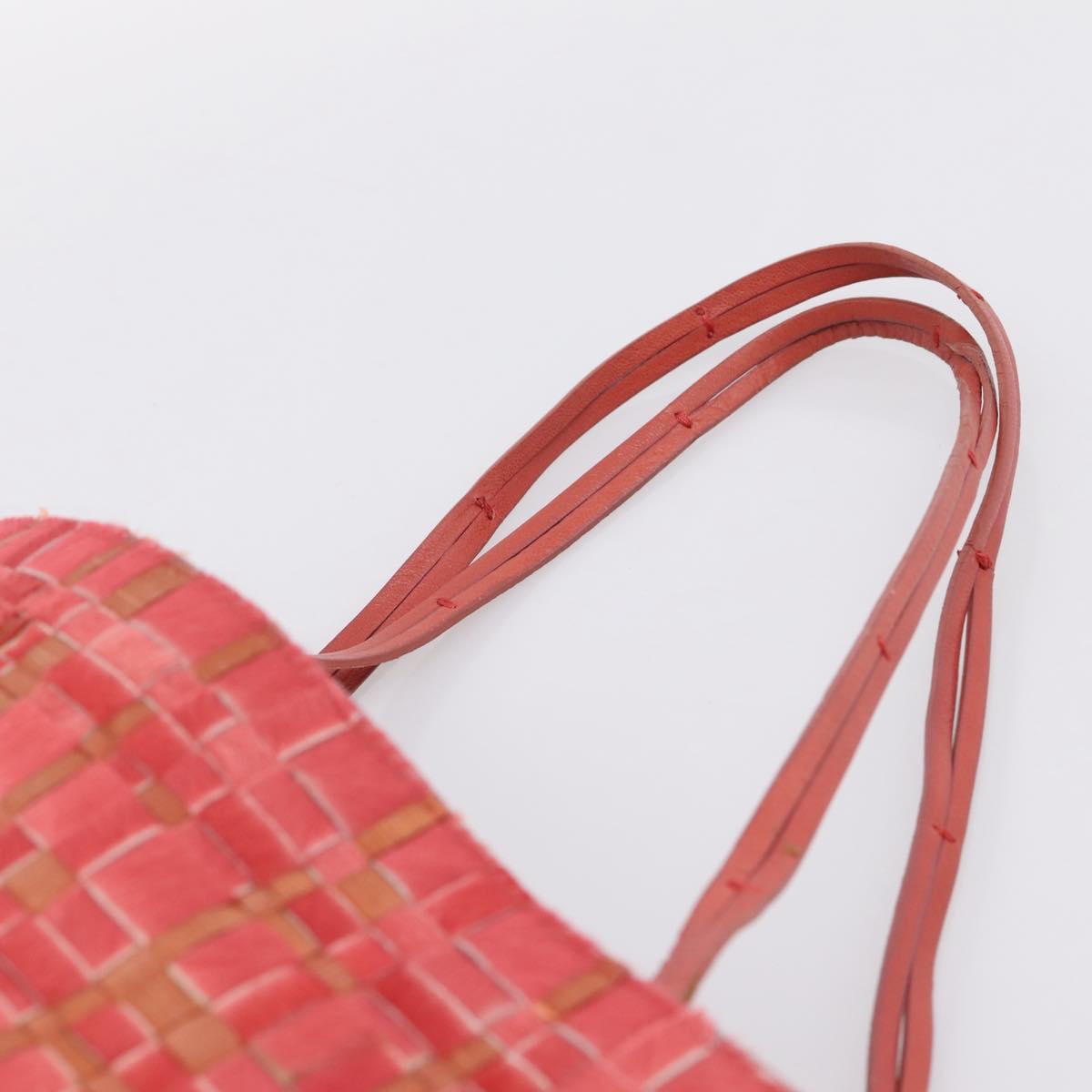 BOTTEGA VENETA INTRECCIATO Tote Bag Leather Pink Auth 196248A