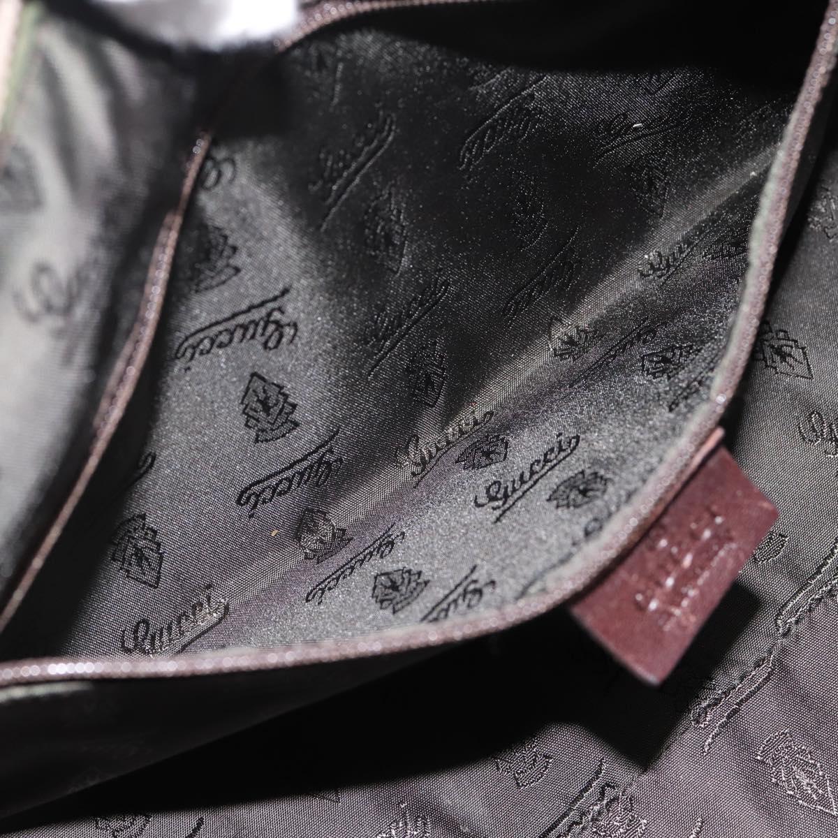 GUCCI GG Crystal Hand Bag Coated Canvas Beige Gold 181487 Auth 196257