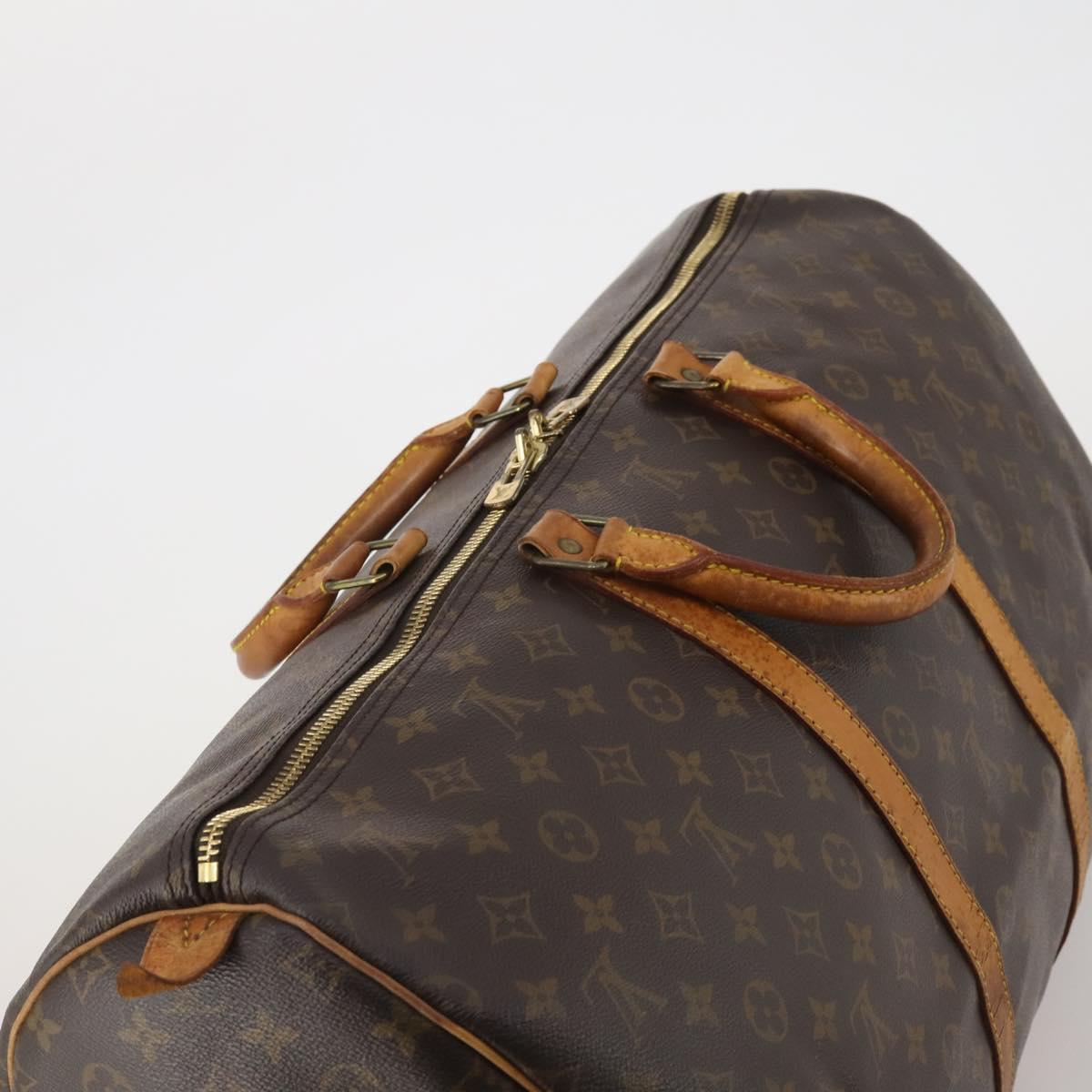 LOUIS VUITTON Monogram Keepall 55 Boston Bag M41424 LV Auth 196259