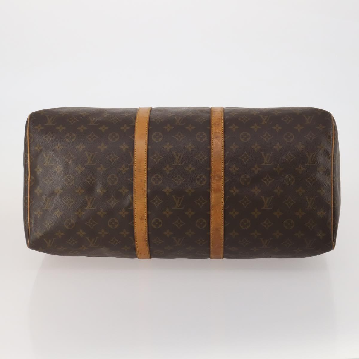 LOUIS VUITTON Monogram Keepall 55 Boston Bag M41424 LV Auth 196259