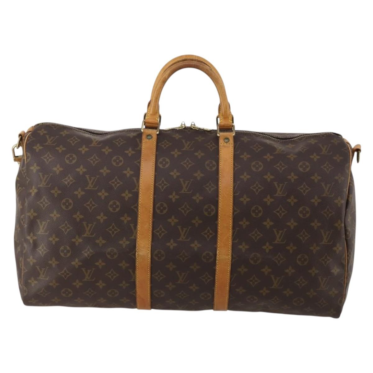 LOUIS VUITTON Monogram Keepall Bandouliere55 Boston Bag M41414 LV Auth 196260