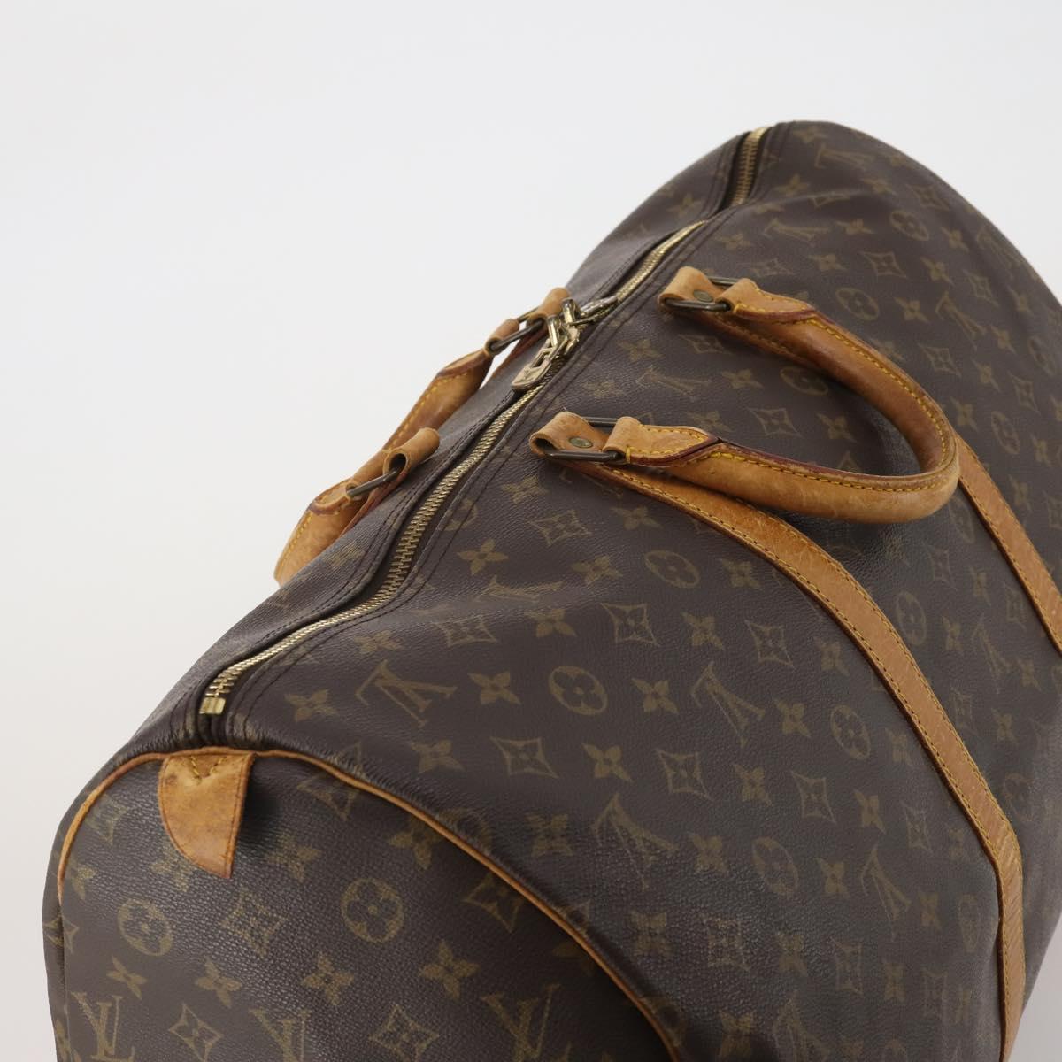 LOUIS VUITTON Monogram Keepall 55 Boston Bag M41424 LV Auth 196261
